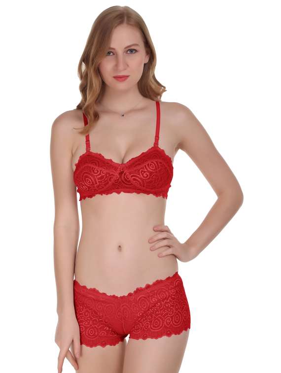 pack of 2- multi colored lycra bras and panty set - 18941314 -  Standard Image - 1