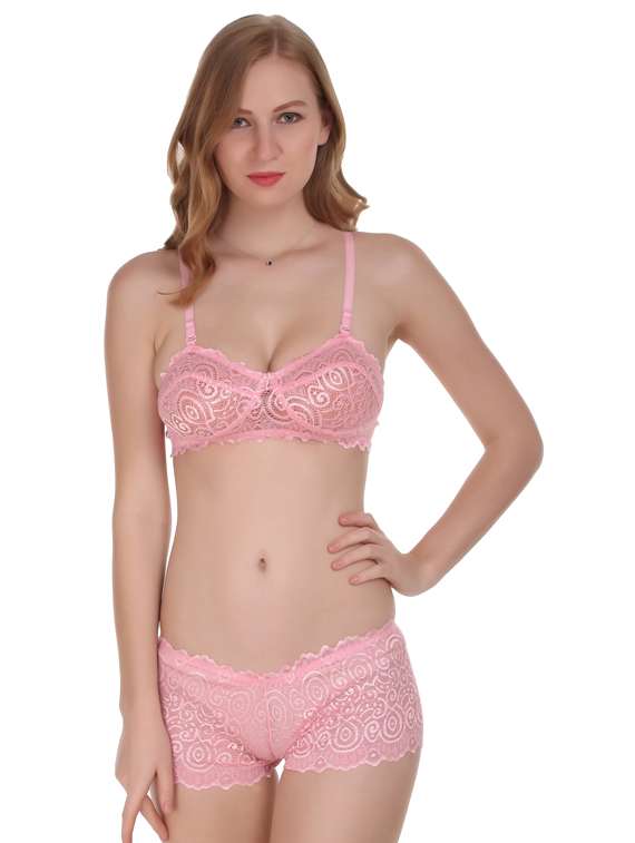 pack of 2- multi colored lycra bras and panty set - 18941314 -  Standard Image - 4