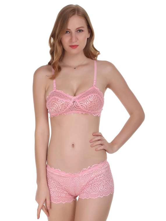 pack of 2- multi colored lycra bras and panty set - 18941315 -  Standard Image - 1