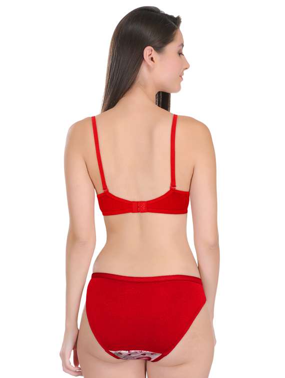 multi colored cotton bras and panty set - 18941334 -  Standard Image - 4