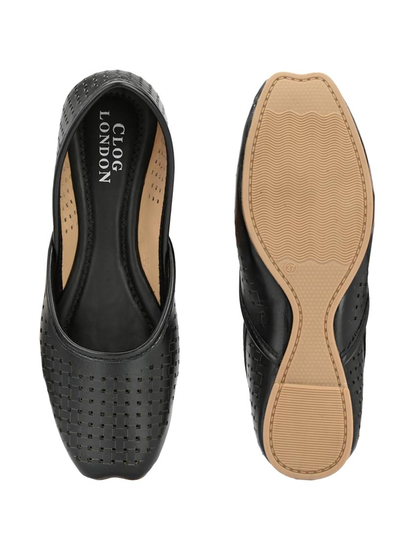 black synthetic slip on ballerina - 18949223 - Standard Image - 4