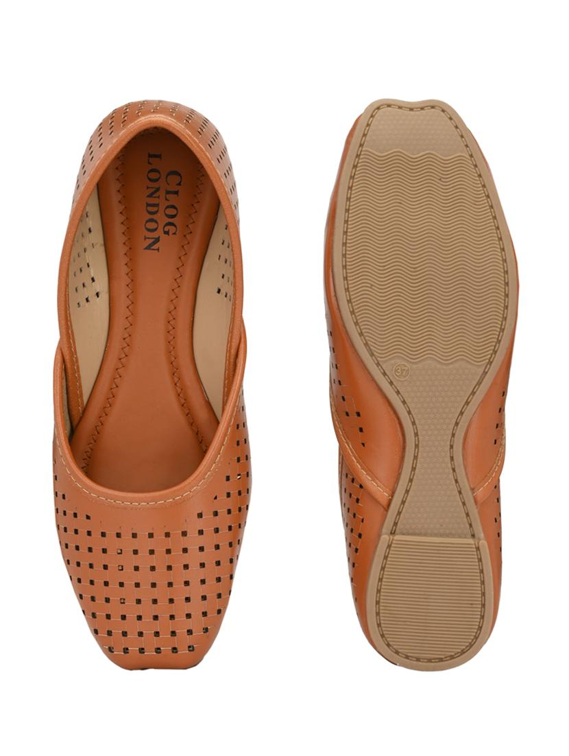 tan synthetic slip on ballerina - 18949224 - Standard Image - 4