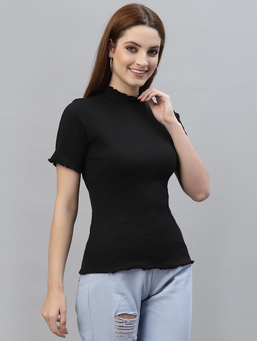 women's straight turtle neck top - 18949412 - Standard Image - 1