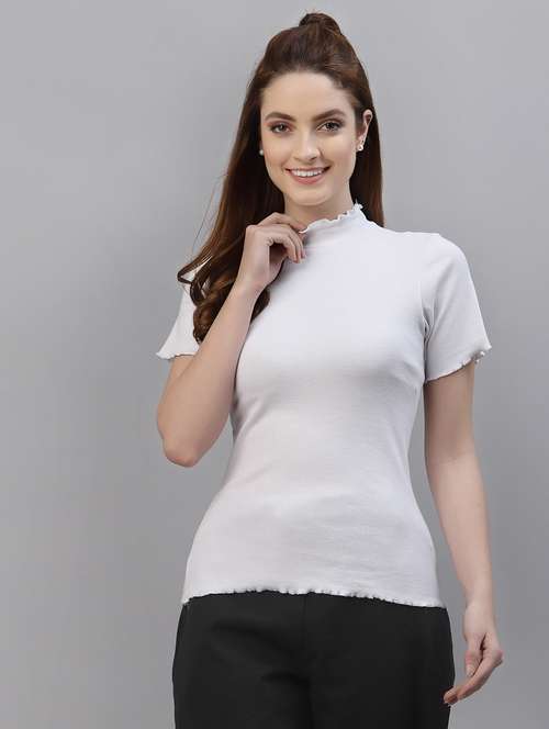 women's straight mock neck top - 18949413 - Standard Image - 0