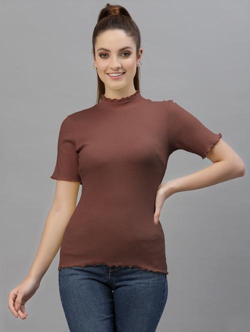 women's straight mock neck top - 18949420 - Standard Image - 0