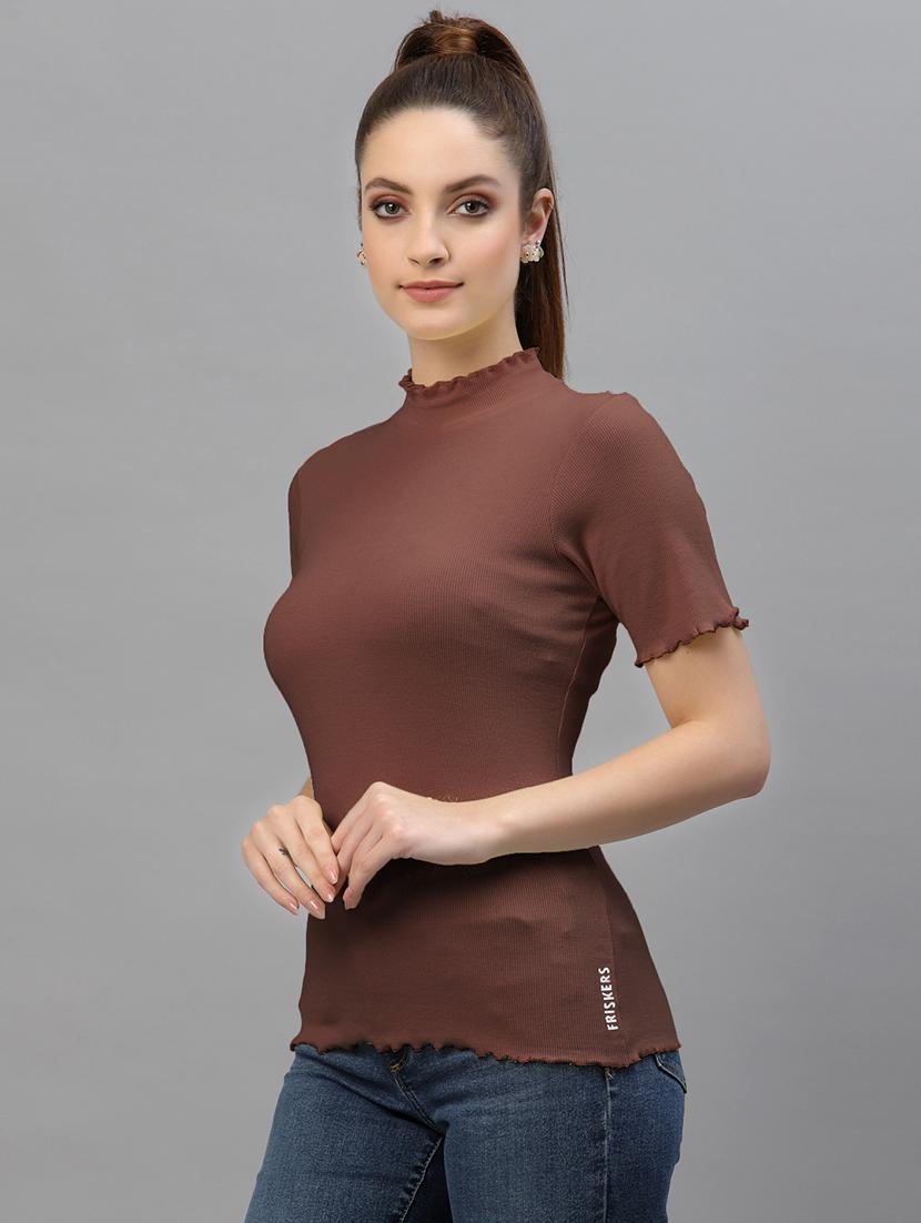 women's straight mock neck top - 18949420 - Standard Image - 1