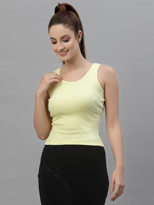 women's crop round neck top - 18949428 - Standard Image - 0