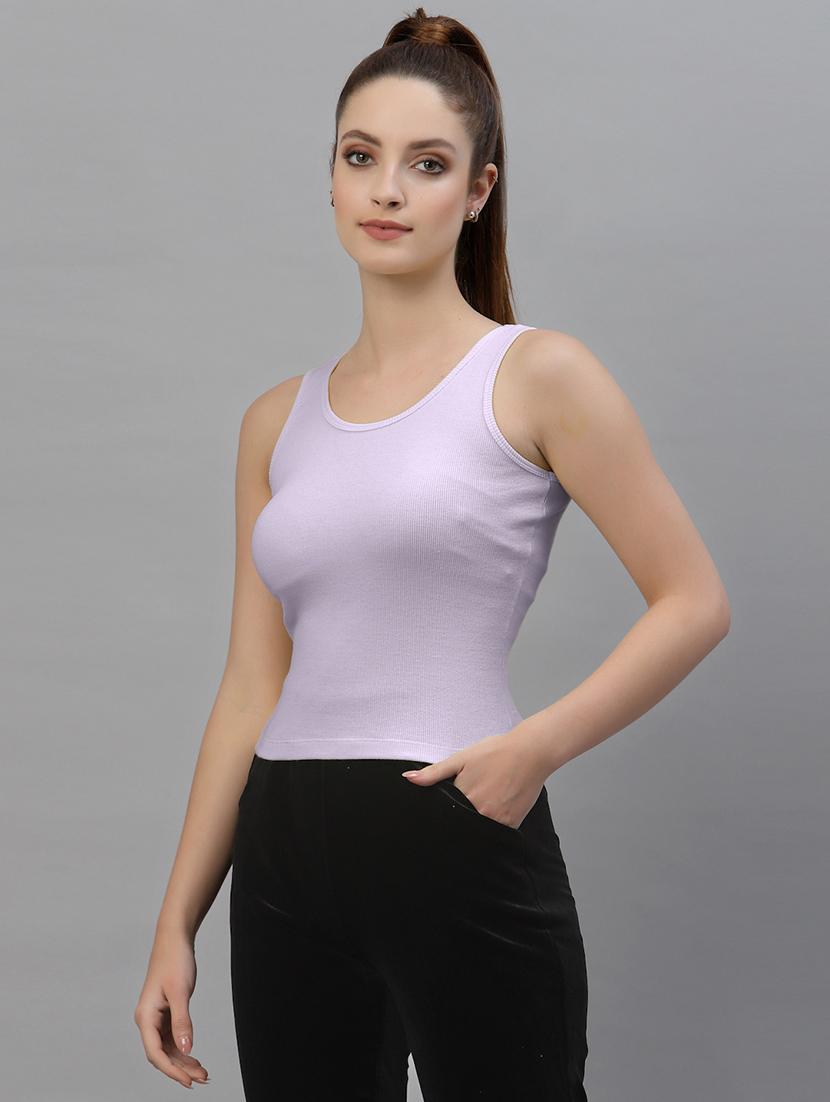 women's solid round neck top - 18949432 - Standard Image - 1