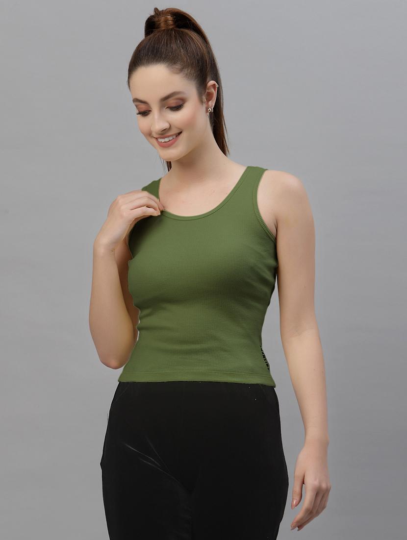 women's crop round neck top
