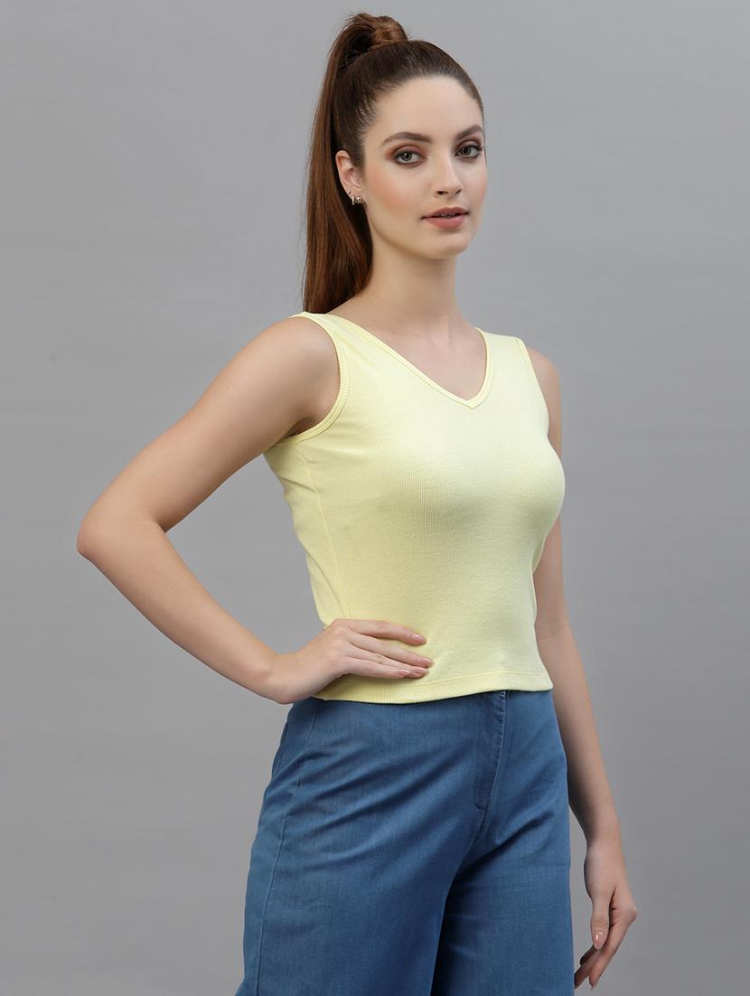 women's crop round neck top - 18949456 -  Standard Image - 1