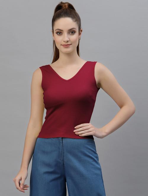 women's crop round neck top - 18949459 -  Standard Image - 0