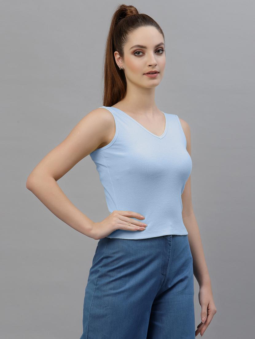 women's crop round neck top - 18949463 -  Standard Image - 1