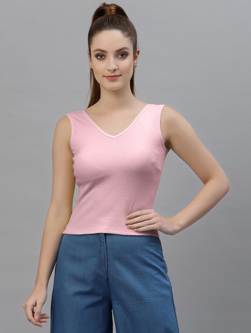 women's crop round neck top - 18949465 - Zoom Image - 0