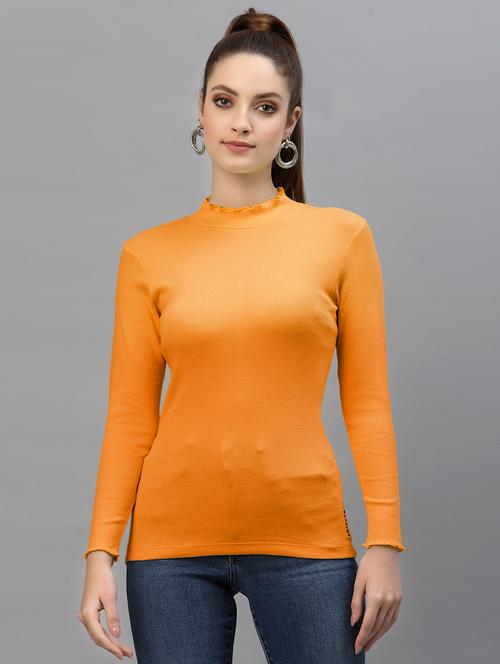 orange cotton regular top - 18949485 - Standard Image - 0