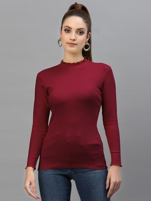 women's straight turtle neck top - 18949487 - Standard Image - 0