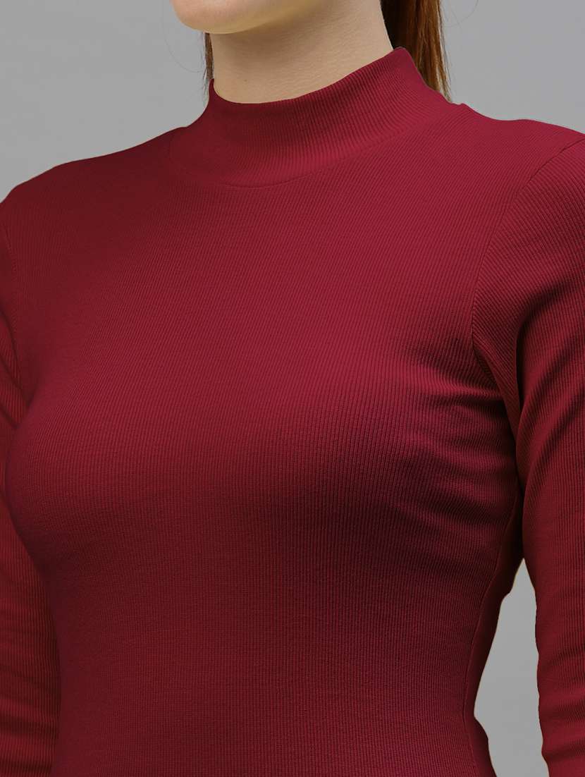 women's straight turtle neck top - 18949501 - Standard Image - 4
