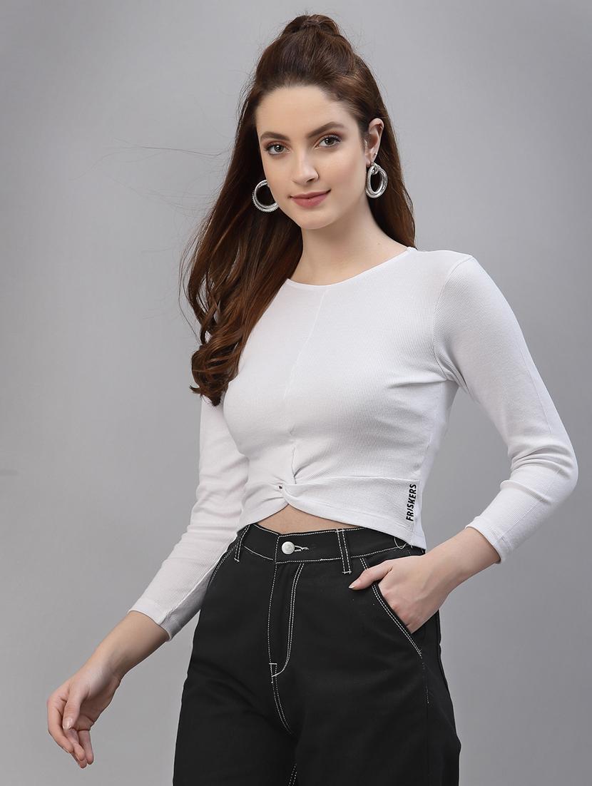 white cotton regular top - 18949511 -  Standard Image - 1