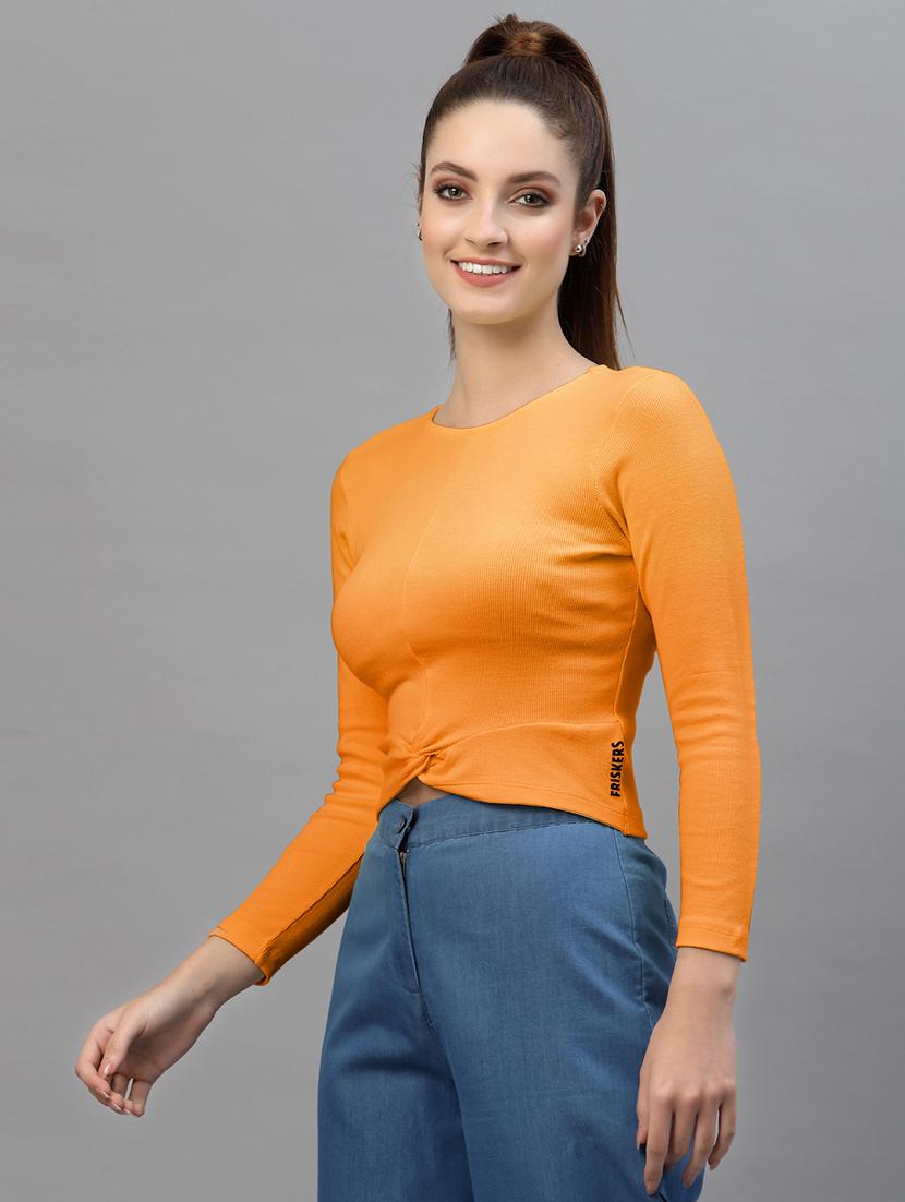 women's straight round neck top - 18949513 - Standard Image - 1