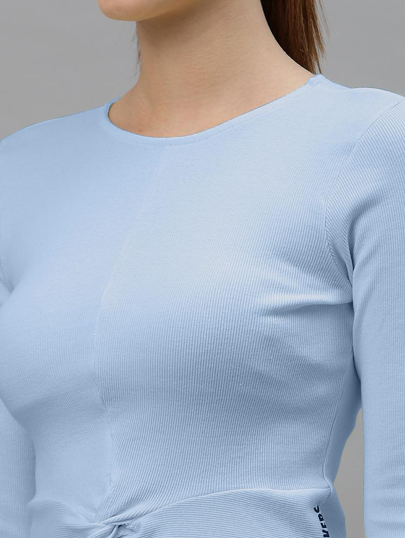 women's crop round neck top - 18949519 - Standard Image - 4