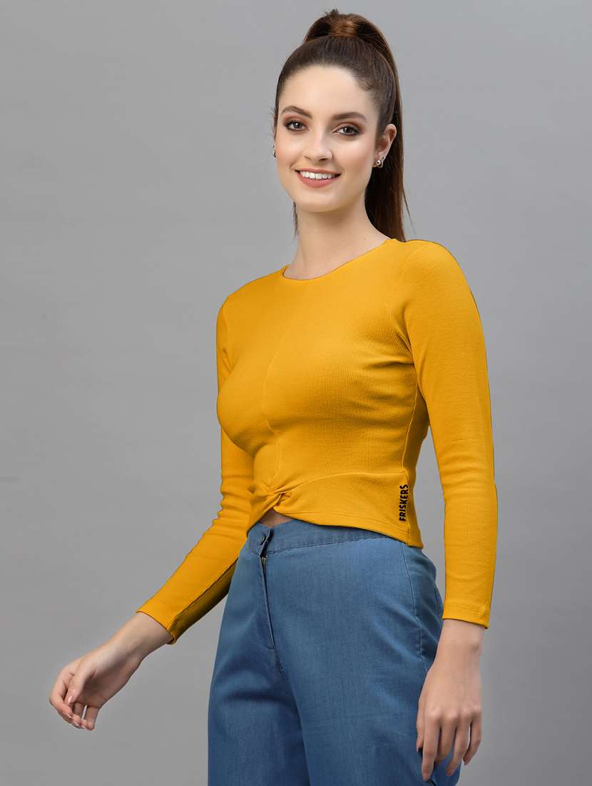 women's plain round neck top - 18949520 -  Standard Image - 1