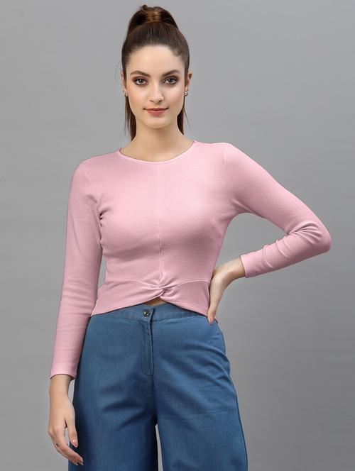 women's crop boat neck top - 18949521 - Standard Image - 0