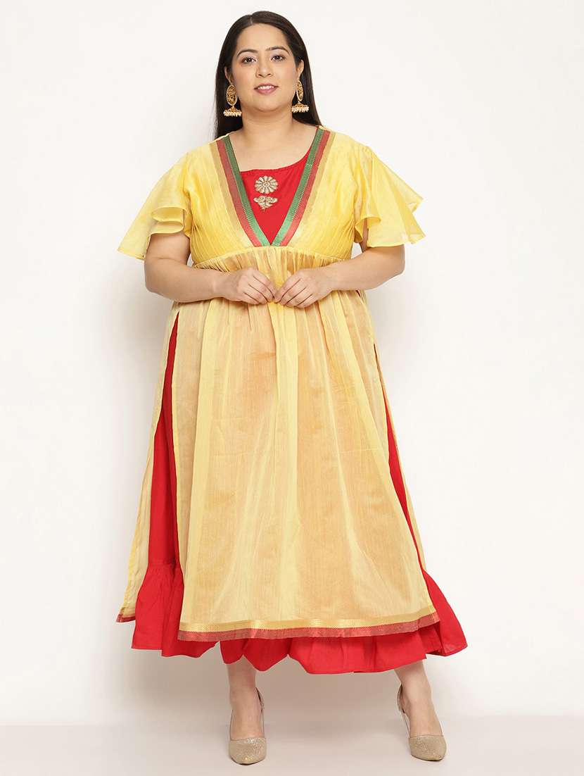 women's layered kurta - 18950704 - Zoom Image - 0
