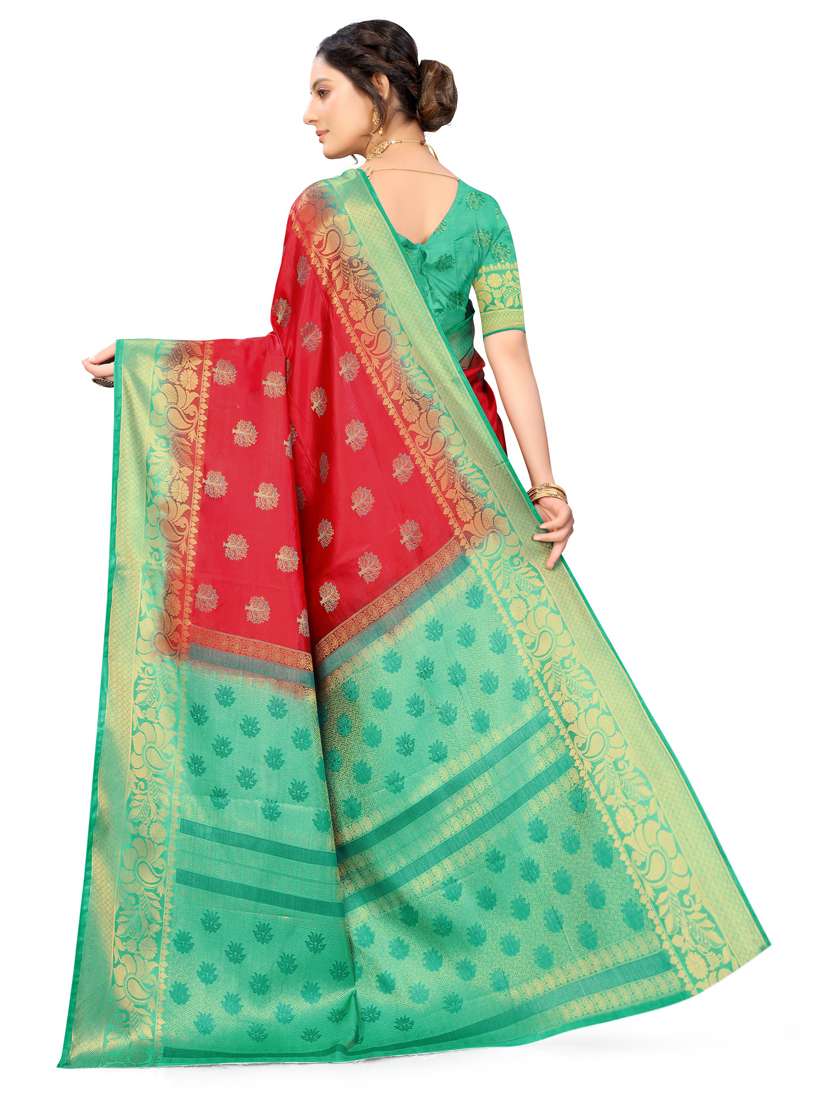 women's banarasi saree with blouse - 18950909 -  Standard Image - 1