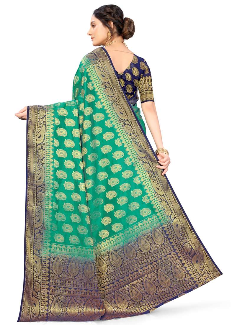 women's banarasi saree with blouse - 18950912 -  Standard Image - 1