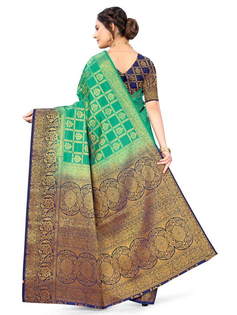 women's banarasi saree with blouse - 18950914 -  Standard Image - 1