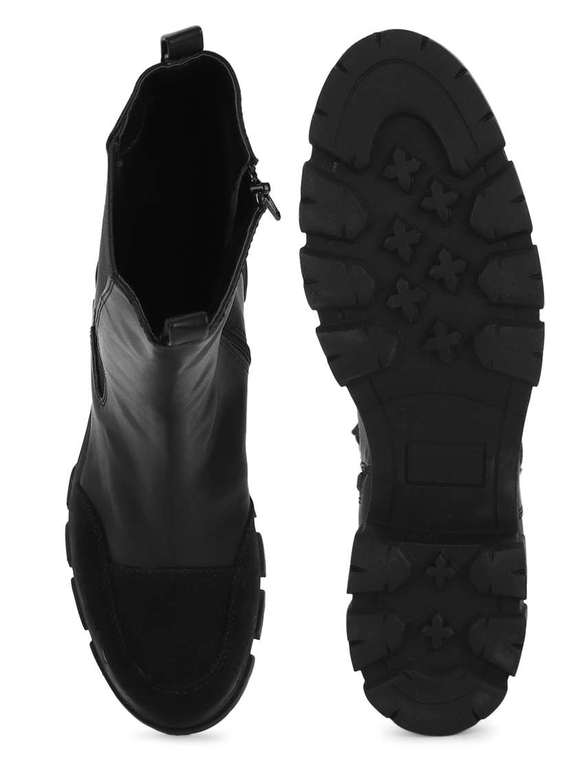 black calf length boot - 18951002 -  Standard Image - 4