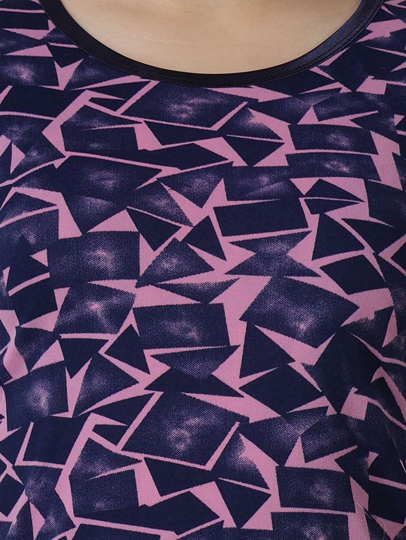 women's straight round neck top - 18951011 -  Standard Image - 4