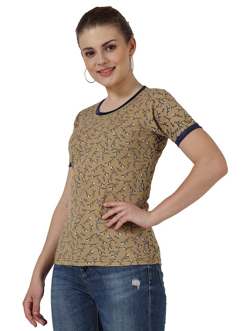 women's straight round neck top - 18951016 -  Standard Image - 1