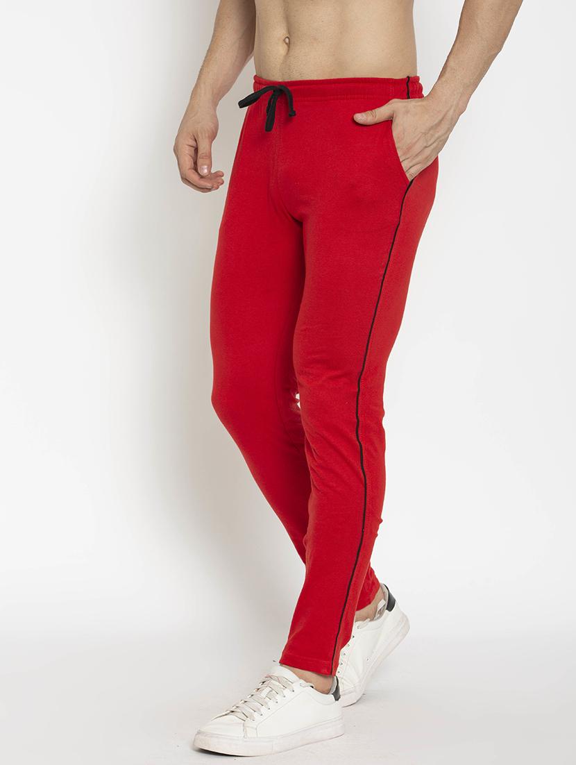 red full length track pant - 18952146 - Standard Image - 1