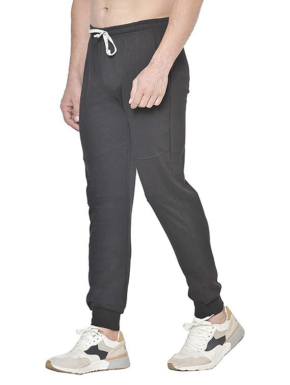grey solid full length track pant - 18952193 -  Standard Image - 1