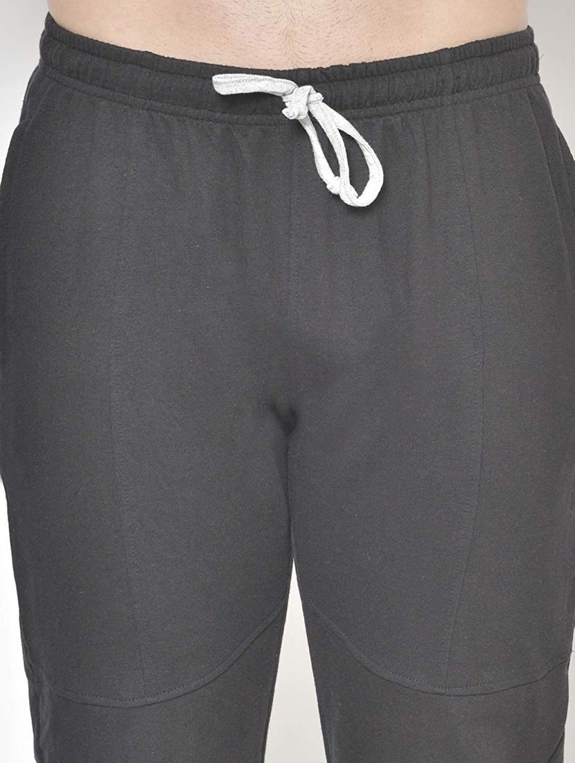 grey solid full length track pant - 18952193 - Standard Image - 4