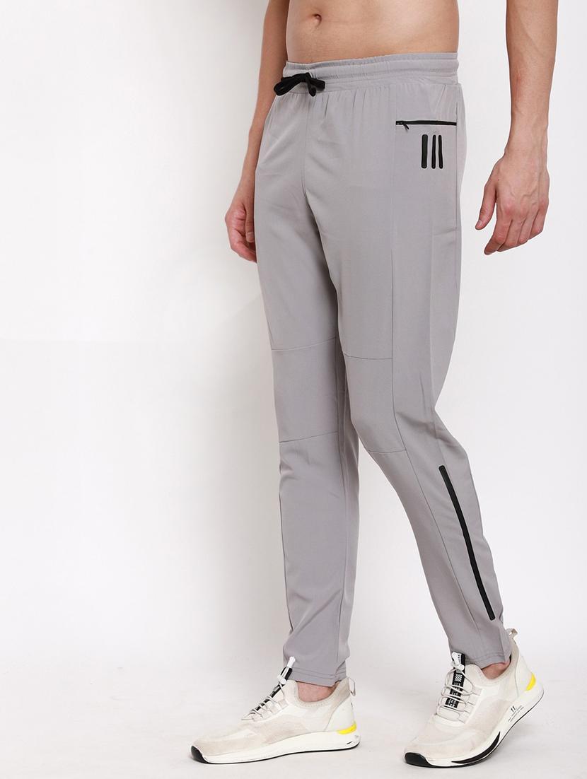 grey cotton blend   track pant - 18952346 -  Standard Image - 1