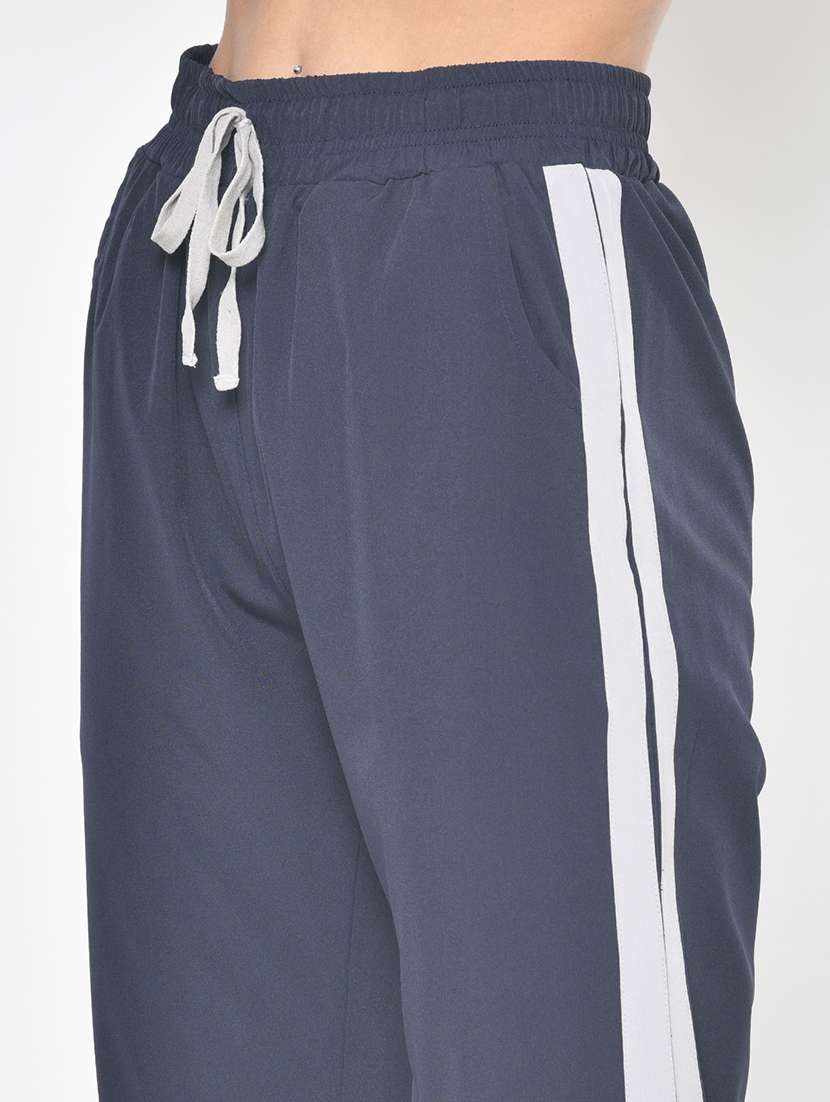 high rise solid track pant - 18952430 -  Standard Image - 4
