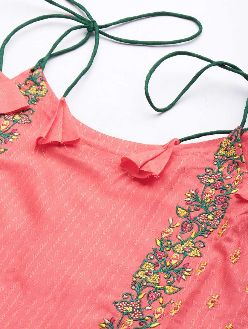 peach kurta pant set with dupatta - 18958868 - Standard Image - 4