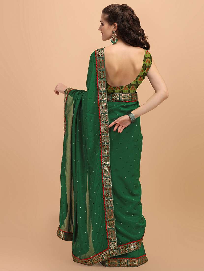 women's bordered royal blue colored saree - 18958876 - Standard Image - 1