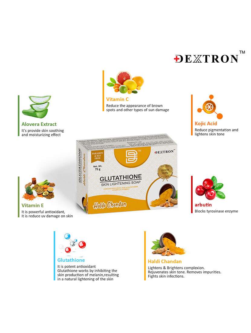  pack off 2 glutathione skin lightening soap - haldi chandan - 18959352 -  Standard Image - 1
