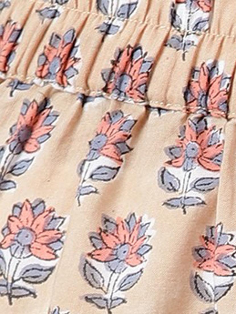 women beige floral kurta salwar set - 18961525 - Standard Image - 4