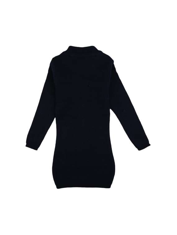 Navy Blue Self Design Pullover - 18961528 -  Standard Image - 1