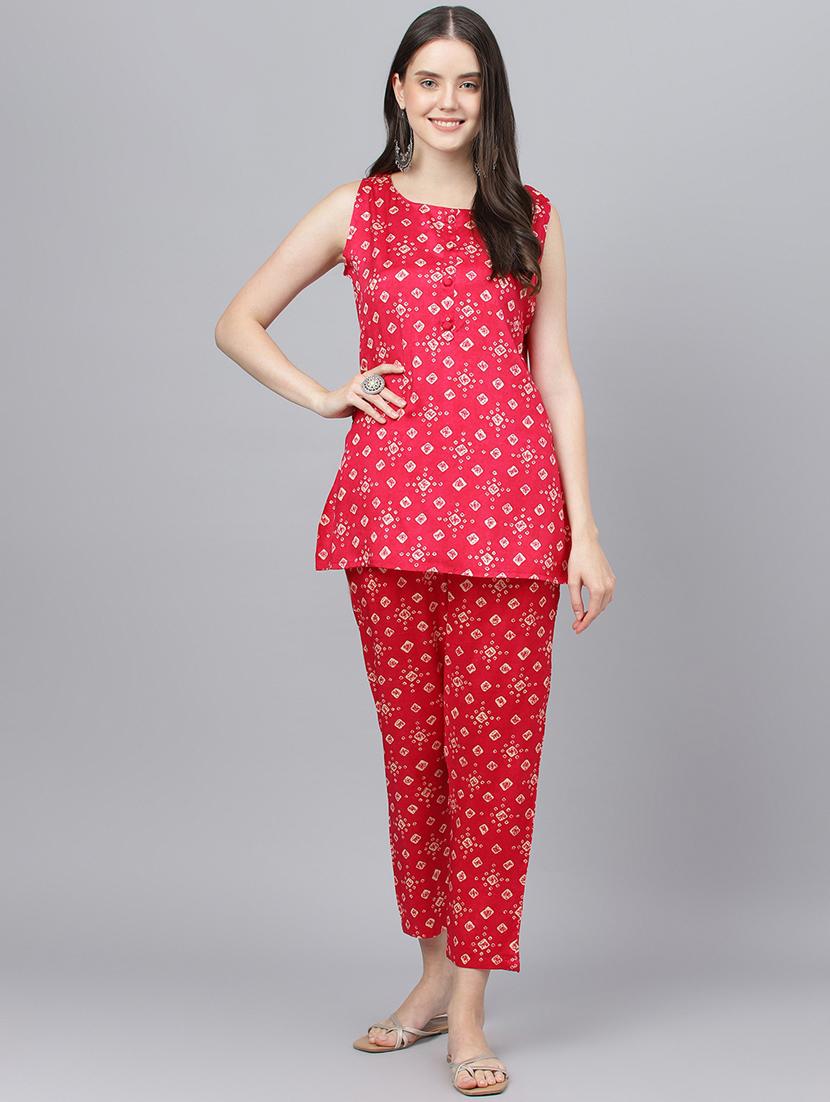 magenta modal kurta pant set - 18961543 - Standard Image - 1