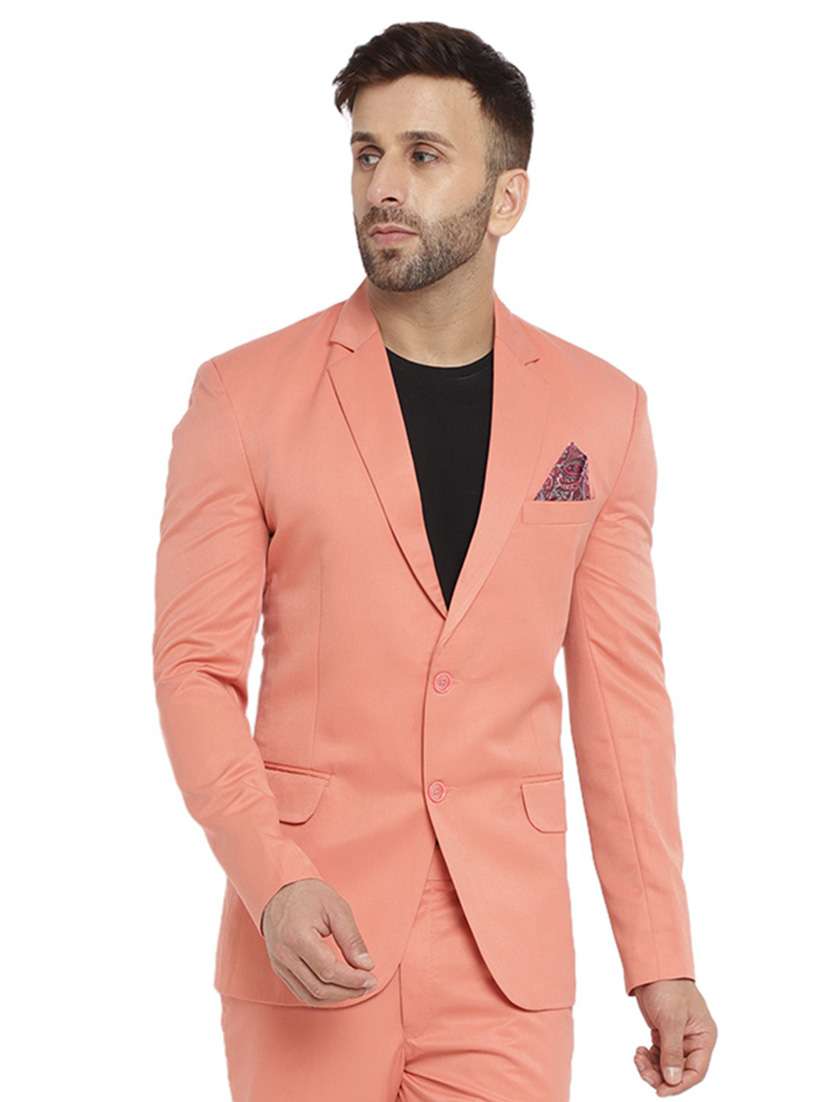 cotton blend casual blazer - 18961917 - Standard Image - 1