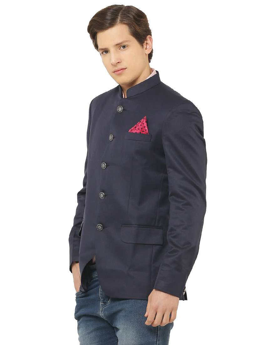 cotton blend casual blazer - 18961923 - Standard Image - 1