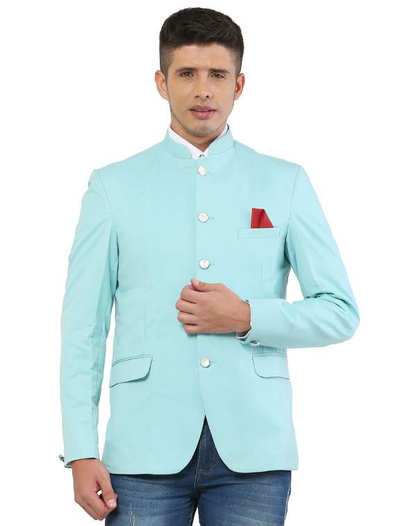 cotton blend casual blazer