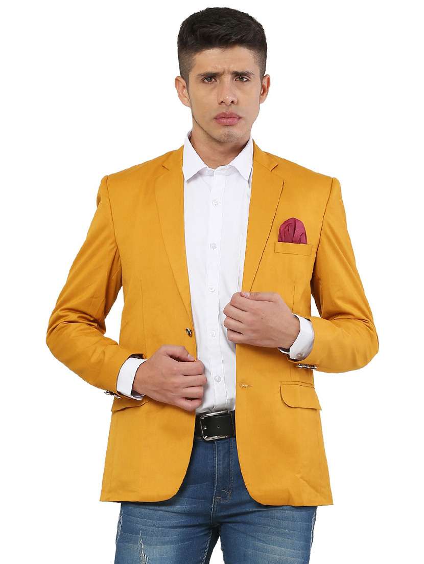 cotton blend casual blazer - 18961926 - Standard Image - 1