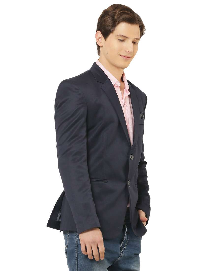 cotton blend casual blazer - 18961927 - Standard Image - 1