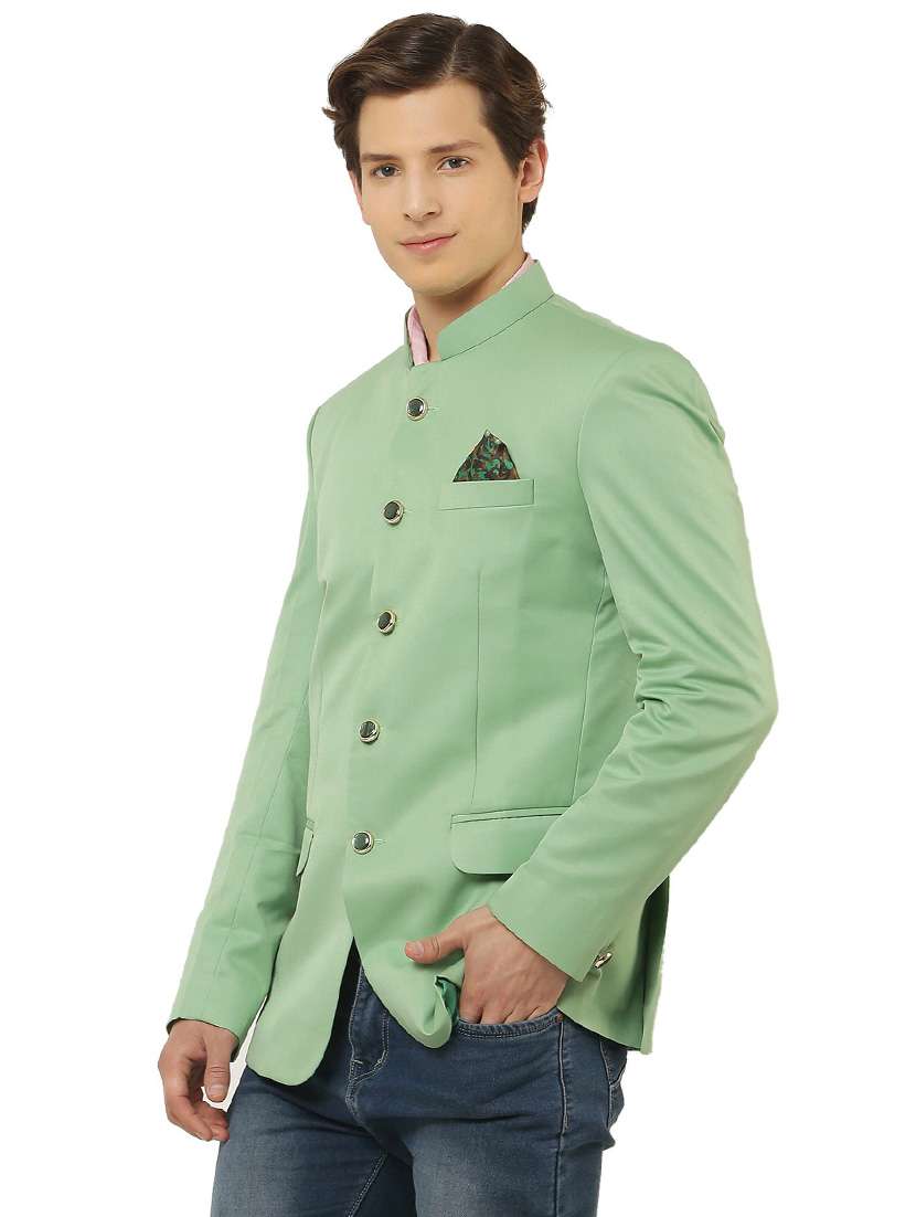 cotton blend casual blazer - 18961928 - Standard Image - 1