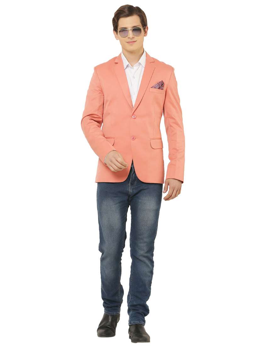 cotton blend casual blazer - 18961933 - Standard Image - 4